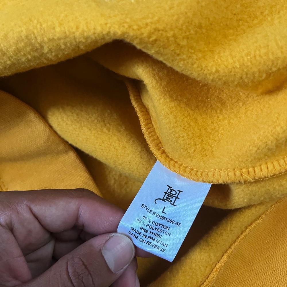 Ed Hardy Men Yellow Panther Tattoo Graphic Hoodie EHM130055 Large Y2K Streetwear - Picture 5 of 7